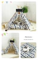 Carpa Para Mascotas Tepee Para Gatos Y Perros Casa De Perro Portátil Desmontable Lavable Con Almohada Y Tablero Para Pupusas Casa Para Gatos - details 13