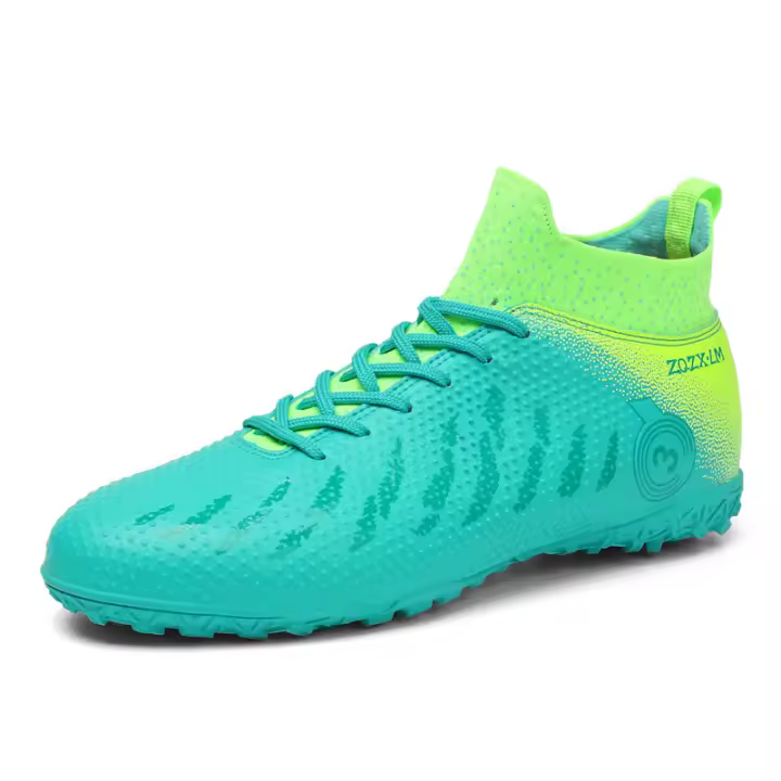 Zapatos de fútbol de tobillo alto para hombres, tacos largos para exteriores, zapatos de fútbol profesionales, zapatos de calcetín, TF/FG - 1