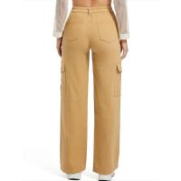 Pantalones vaqueros de pierna recta de cintura alta para mujer, pantalones vaqueros de estilo coreano para adolescentes - details 16