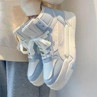 Zapatillas Deportivas con Plataforma Azul Zapatos Planos para Mujer, Estilo Vintage, Informal, Ultrazonado, Kawaii, Lolita, Harajuku, Botas Escolares - details 14