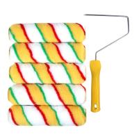 Juego de 6 rodillos de pintura de 9 pulgadas con cepillos de microfibra duraderos, fundas reutilizables y soporte de fácil agarre, perfecto para proyectos de mejoras del hogar y pintura del hogar - details 0