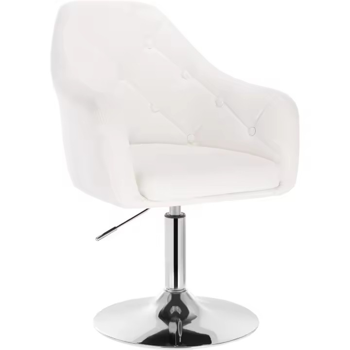 Peluqueria Imitación Cuero Taburete Bajo Taburete de Trabajo Silla de Escritorio Blanco BH104ws - 1