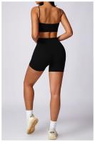 Ropa cómoda de yoga para mujeres, corbatas cortas sin mangas, material de nailon de estilo sólido - details 6
