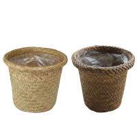 Cesta tejida rústica para macetas, práctica y versátil, cesta de almacenamiento para balcón, sala de estar, porche - details 3