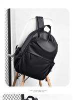Mochila de ordenador impermeable con cremallera, mochila de viaje Simple, gran capacidad, moda - details 0