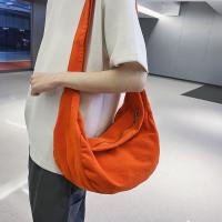 Bolso Bandolera De Lona Sólida Para Mujer Gran Capacidad Bolso De Compras Y Estudiante Bolso De Hombro Unisex Para Escuela - details 7