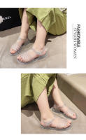 Zapatos de princesa de gelatina con suela blanda y punta abierta, zapatos de playa romanos huecos y transpirables - details 24