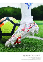 Zapatos de fútbol profesionales FG/TF para adultos, botas de fútbol de Punta larga antideslizantes, tacos altos de tobillo para niños pequeños, zapatillas de fútbol de hierba - details 13