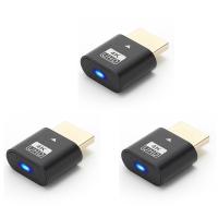 Enchufe simulado 4K Compatible con HDMI con luz LED para tarjetas gráficas, adaptador de pantalla Vistual de escritorio/portátil, 3 uds. - details 0