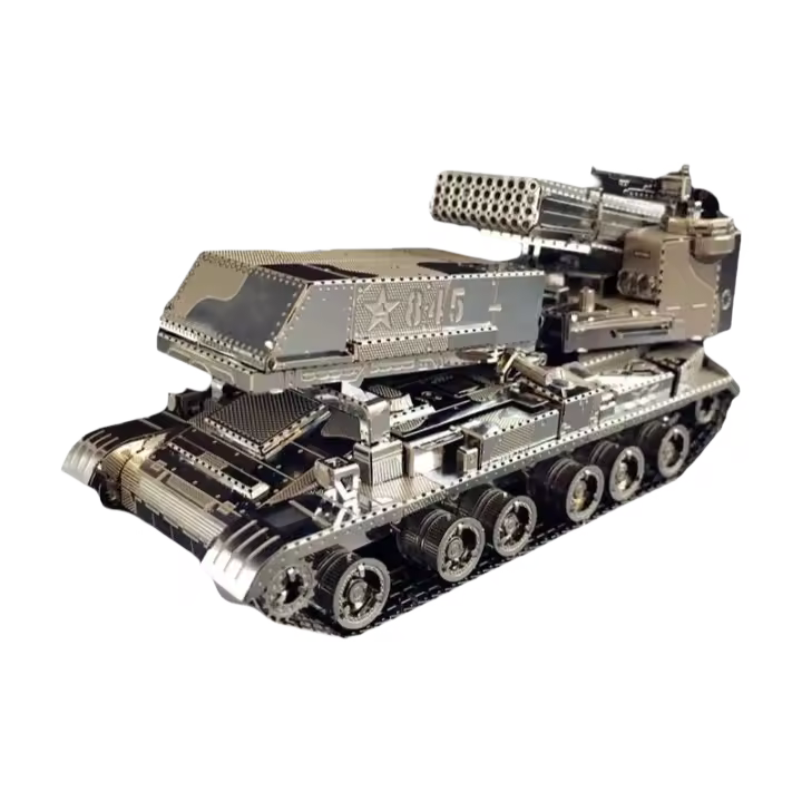 MMZ modelo nanyuan kit de modelo de Metal 122mm lanzador de cohetes multibarril Voertuig DIY 3D corte láser modelo rompecabezas juguetes para adultos - 1