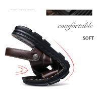 Sandalias de cuero para hombre, zapatos informales, ligeros y cómodos, para la playa y el verano - details 9