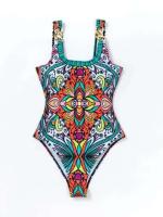 Traje de baño retro sexy y de moda 2025 con estampado push up y traje de baño de una pieza, corte de bikini de aguas termales para mujer - details 9