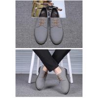 Zapatos informales de gamuza para hombre, calzado con cordones, Oxford azul, planos, transpirables, talla grande 38-48 - details 18