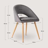 Pack de 2 sillas Acolchadas y tapizadas en Tela para salón, Comedor o Dormitorio - details 20
