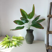 Plantas artificiales grandes de plástico para decoración del hogar, hoja de plátano falsa, follaje de árbol de tacto Real, 78cm, 9 ramas, Monstera - details 3