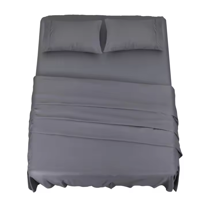 Juego de Sábanas de Poliéster Microfibra 4 Piezas: Sábana Bajadora, Sábana Plana, 2 Fundas de Almohada - 1