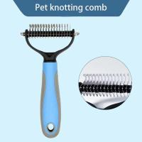 Peine anudado para mascotas, utilizado para gatos y perros para peinar el pelo anudado, diseño resistente a los arañazos, seguro y conveniente - details 0