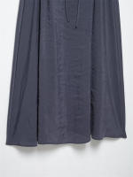 Vestido Midi Holgado con Cordones Moda para Mujer Ouwu Elegante con Cuello en V y Espalda Descubierta Gris - details 5
