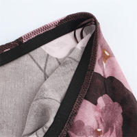 OUWU- Media Falda De Mujer Estilo Retro Elegante Textura Impresa Otoño Nueva Media Falda Midi - details 7