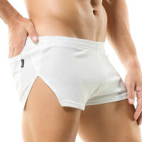Boxers de algodón de alta calidad, pantalones cortos sueltos, ropa interior suave para hombre, bragas, ropa de salón, pantalones de flecha cómodos y transpirables para hombre - details 6