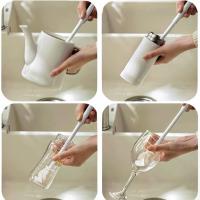 Nuevo cepillo de silicona para taza, cabezal de cepillo plegable, depurador de taza blanca, limpiador de vidrio con mango largo, botella de bebida - details 8