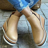 2025 Botas de tacón alto con suela gruesa para mujer, zapatos de moda de gran tamaño, otoño e invierno, - details 3