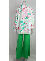 Junxi Wan Conjunto Casual de 2 Piezas Floral Camisa de Manga Larga y Pantalones de Pierna Ancha - details 12