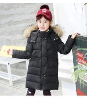 Chaqueta de Abrigo para Niñas Invernal 2025 Cálida, Gruesa, Capucha de Piel Sintética, Abrigo de Exterior para Adolescentes 2-12 Años - details 15