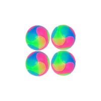 FineInno 4 PCS Bolas de Perro iluminadas con forma de bola elástica que brillan en la oscuridad, juguetes interactivos para mascotas para cachorros, gatos, perros (4 bolas grandes y lisas) - details 10