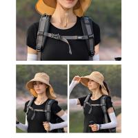 Summer Hat Women Outdoor UV Anti Neck Protection Sun Visor men Fishing Hiking Wide Brim Shawl Sunscreen Ponytail Cap undefine - details 16