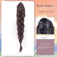Peluca sintética de moda, cola de caballo trenzada, peluca sucia, cola de caballo alta, extensiones de cabello trenzado largo, extensiones de cola de caballo naturales para mujeres - details 9