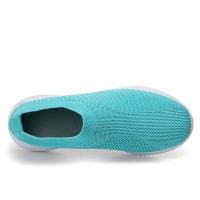 Zapatos de calcetines transpirables para mujer, zapatillas deportivas suaves para caminar, informales, a la moda, color azul - details 14