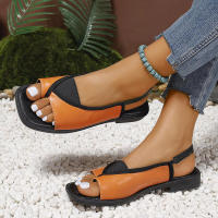 Sandalias planas de talla grande para mujer, nuevo estilo, punta cuadrada, informales, elásticas en la espalda - details 2