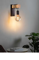 Lámpara de Pared Retro Vintage de Madera PARKSON Iluminación Interior E27 para Sala de Estar y Dormitorio Material de Luz de Madera Lacada Equipo de Iluminación Interior - details 15