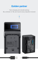 HQIX para Sony HDR-XR100E XR200E XR500E XR520E CX12E CX7E CX100E CX500E CX520E HC3 HC7 HC9E Cámara NP-FH50 cargador de batería - details 14