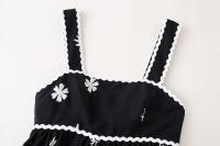 Elegante Vestido Medio TRAFZA Moda de Verano con Espalda Descubierta, Cuello Cuadrado, Correas, Estampado - details 4