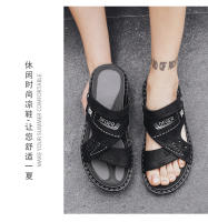 Sandalias de hombre Verano 2023 Nuevos zapatos casuales Moda al aire libre Conjunto de moda fresco Pie Zapatillas de doble propósito - details 10