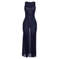 BUNO- transparente de malla para Mujer, vestido ajustado sin mangas a la moda para Mujer, Vestidos de fiesta para vacaciones, ropa para Mujer - details 17
