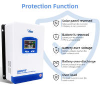 controlador de carga Solar Mppt 60A, compatible con batería de litio de plomo ácido, compensación de temperatura - details 6