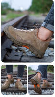 Zapatos de seguridad ANTIPERFORACIONES para hombre, botas transpirables de verano, zapatillas de trabajo antideslizantes con punta de acero - details 9