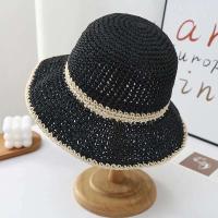 Nuevo cubo de paja de verano para mujer, sombrilla para exteriores, pescador, moda para mujer, sombrero de playa para vacaciones, regalo de primavera - details 5