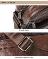 Bolso de hombro de cuero genuino para hombre, bolso Vertical de alta calidad, duradero, cruzado, bandolera de lujo de negocios para hombre - details 7