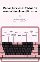 Hola11 Teclado y ratón mecánicos inalámbricos para juegos de oficina - details 17