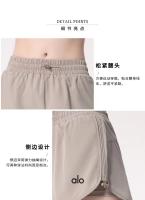 Aloyoga yoga shorts verano mujeres falso dos piezas anti-caminante casual secado rápido transpirable deportes fitness pantalones de entrenamiento - details 6