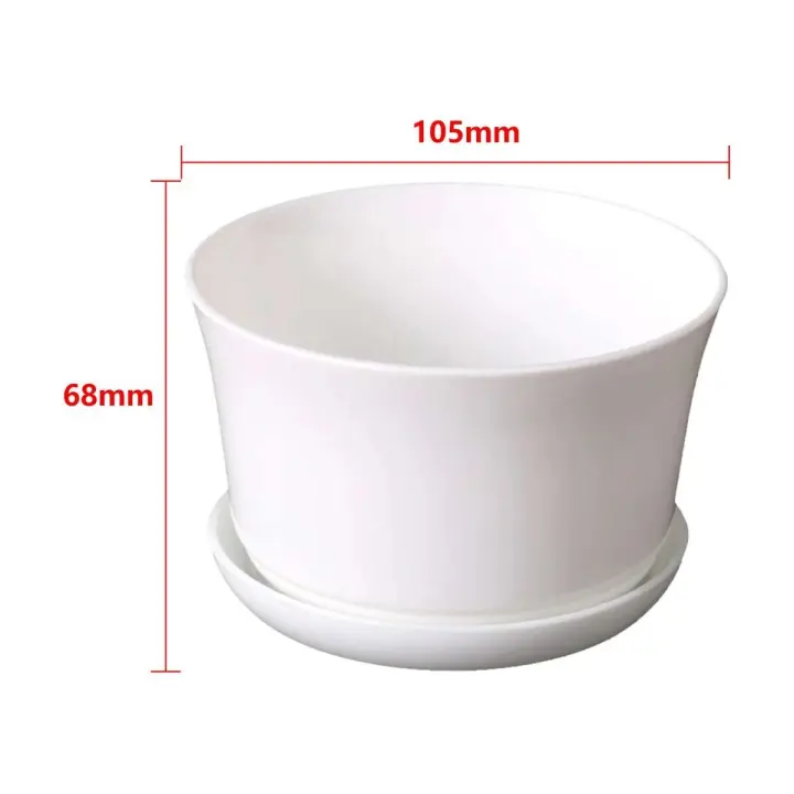 ETA blanco moderno, contenedor poligonal minimalista con bandeja de jardín, balcón, mesa, cartón grueso para hogar y oficina, bonsái, - 1