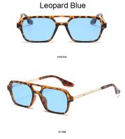 Gafas De Sol cuadradas con montura pequeña para mujer, gafas De Sol De lujo a la moda De diseñador De marca para mujer, gafas De Sol Vintage huecas De leopardo azul - details 12