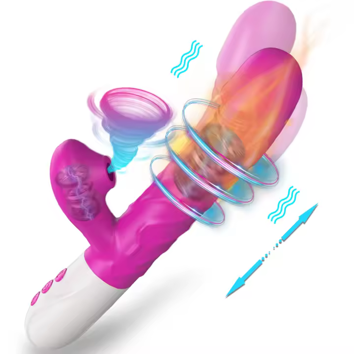 Succionador de clítoris para mujer, vibrador de empuje, telescópico estimulador automático del punto G, masturbación femenina, Juguetes sexuales para adultos - 1
