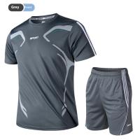 Ropa deportiva de verano de los hombres de fitness camiseta de manga corta ropa de secado rápido de los hombres corriendo suelta ropa deportiva casual - details 10