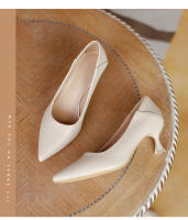 Francés desnudo tacones altos zapatos de mujer stiletto primavera y otoño 2025 nueva primavera solo zapatos profesionales trabajo zapatos de cuero tacón medio - details 23