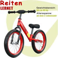 Bicicleta sin Pedales para Niños 16 Pulgadas de 3 4 5 6 7 Años Niña y Niño, Manillar y Sillín Ajustables, Ruedas de Goma, Cuadro de Acero al Carbono, hasta 45 kg - details 16
